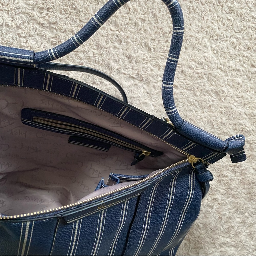 New Foley + Corinna Large Leather Satchel Bag Crossbody Purse. - Picture 11 of 15